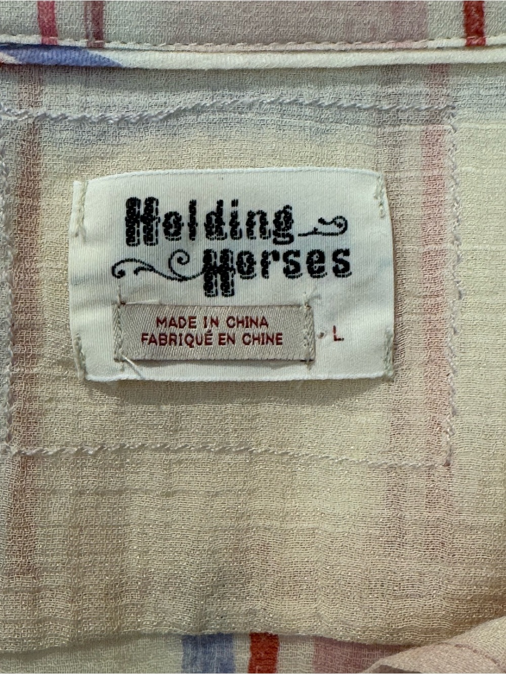 Anthropologie Holding Horses L Sheer Pink Plaid Blouse - Picture 2 of 7